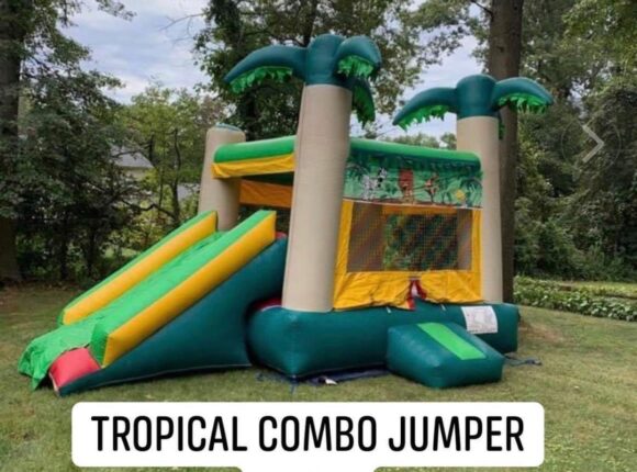 Tropical Combo Jumper Slide Size 21 L x 13 W x 13 H